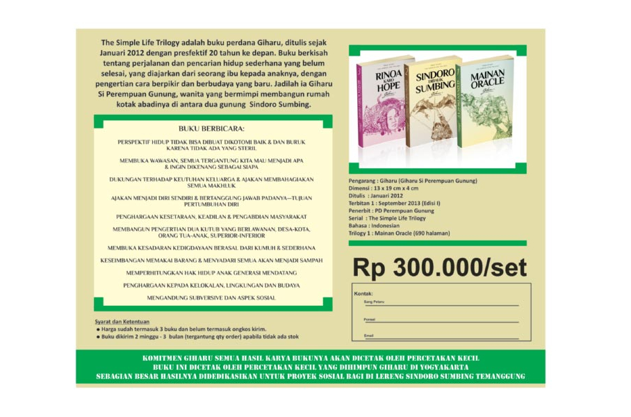 Brosur Trilogi Hidup Sederhana (Indonesia)